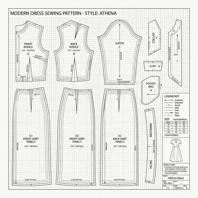 Minimalist Sewing Pattern CAD